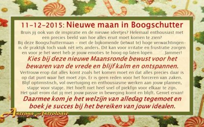 Nieuwe Maan in Boogschutter op 11 december 2015