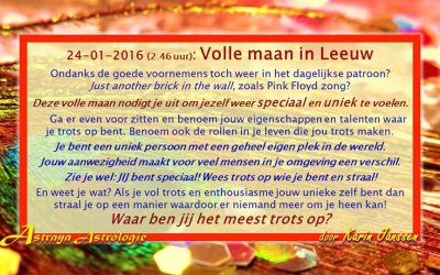 Volle maan in Leeuw op 24 januari 2016