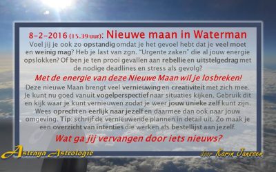 Nieuwe Maan in Waterman op 8 februari 2016