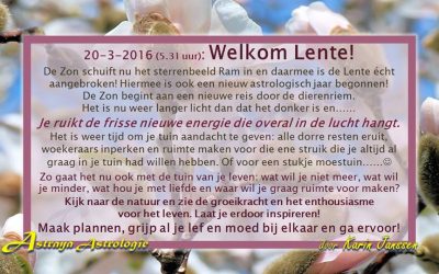 Welkom Lente! Op 20 maart 2016