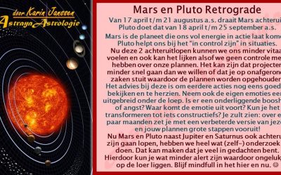 Mars en Pluto Retrograde vanaf resp. 17 en 18 april 2016