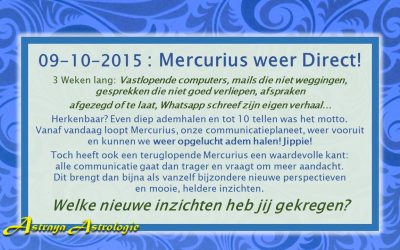 Mercurius weer Direct! op 9 oktober 2015