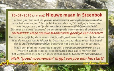 Nieuwe Maan in Steenbok op 10 januari 2016