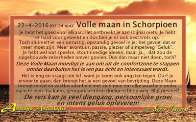 Volle Maan in Schorpioen op 22 april 2016