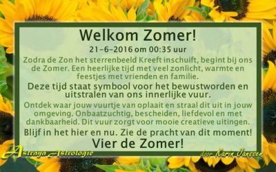 Welkom Zomer! Op 21 juni 2016