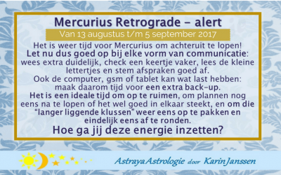 Mercurius Retrograde – 13 augustus t/m 5 september 2017