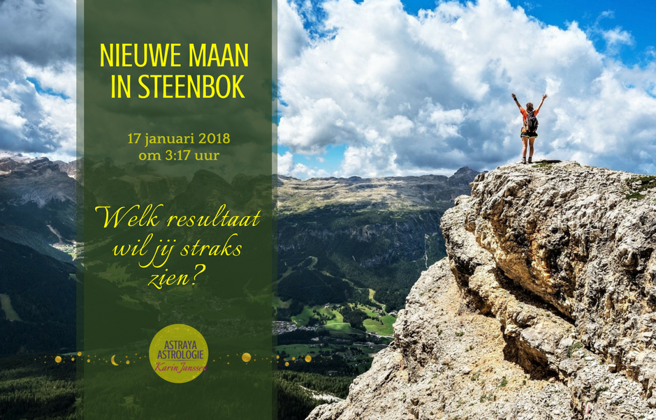 Nieuwe Maan in Steenbok op 17 januari 2018